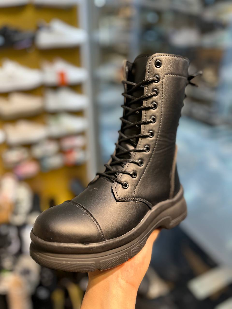 چکمه زمستانی مدل بوت بلند پشت بندی حوله ای